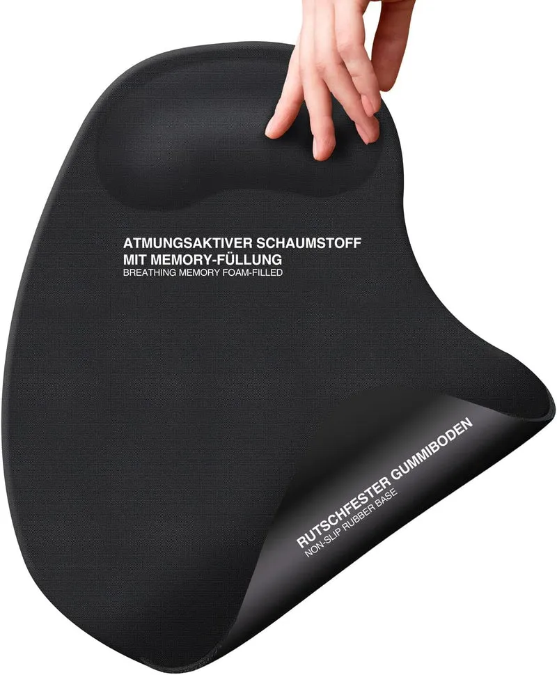 Ergonomisches Gel-Mauspad mit Handgelenkauflage - Rutschfest