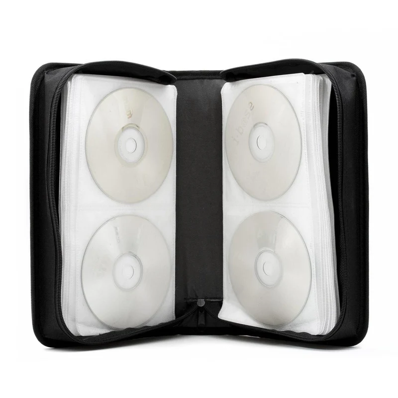 CD-Tasche für 40 CDs & DVDs - Robuster Disc-Organizer mit Reißverschluss