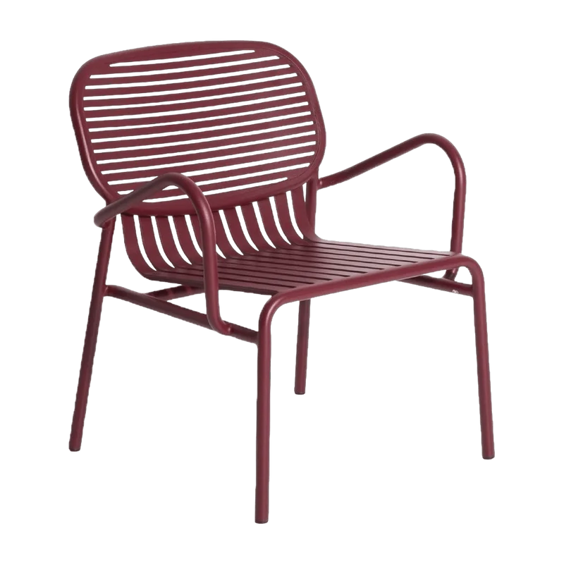 Fauteuil de jardin bordeaux Week End - Petite Friture