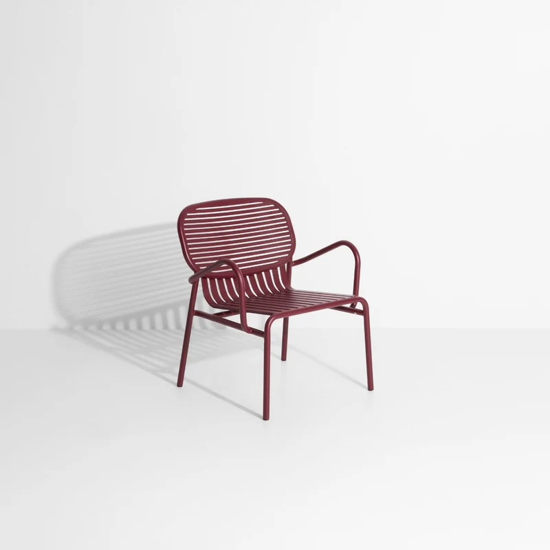 Fauteuil de jardin bordeaux Week End - Petite Friture