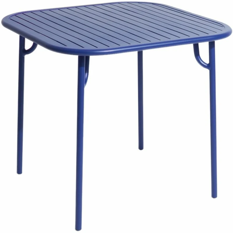 Table de jardin carrée bleue Week-End - Petite Friture