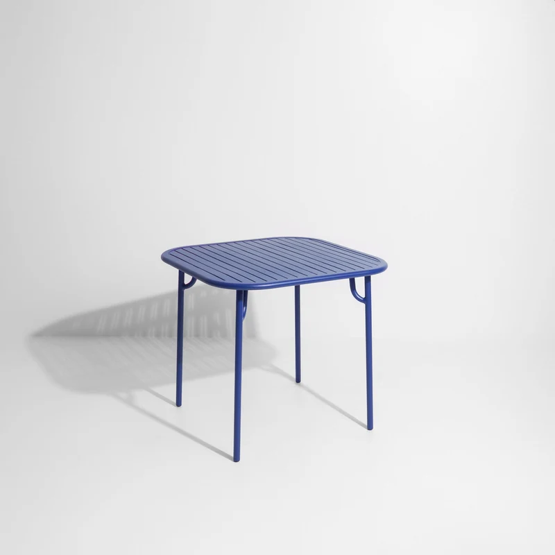 Table de jardin carrée bleue Week-End - Petite Friture
