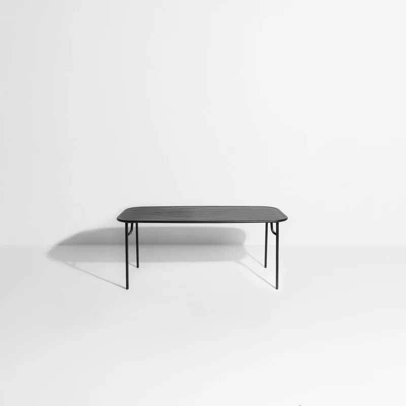 Table de jardin rectangulaire noire 180 cm Week-End - Petite Friture