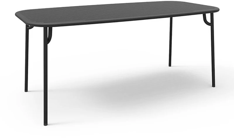 Table de jardin rectangulaire noire 180 cm Week-End - Petite Friture