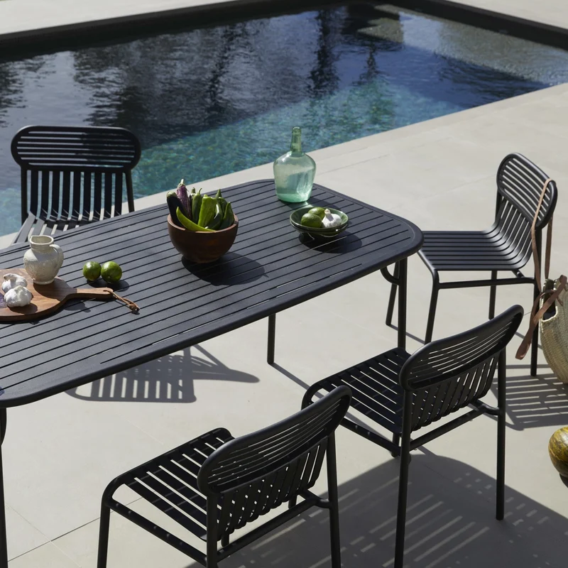 Table de jardin rectangulaire bleue 180 cm Week-End - Petite Friture