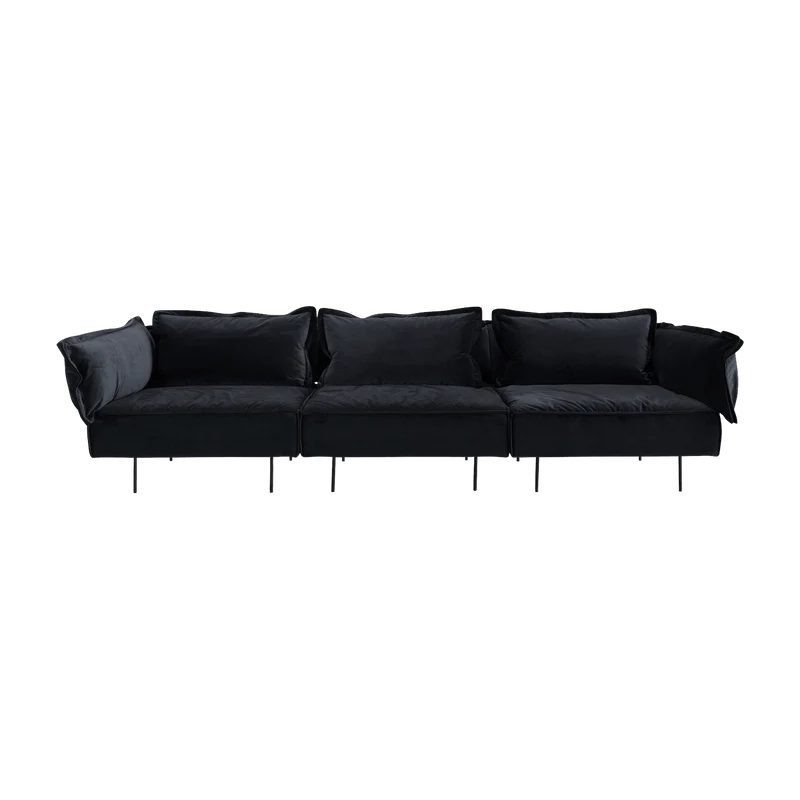 Canapé 3 places anthracite Velvet - HANDVÄRK