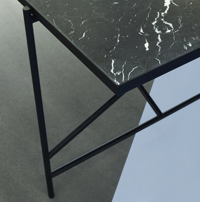 Console en marbre noir 184 cm - HANDVÄRK