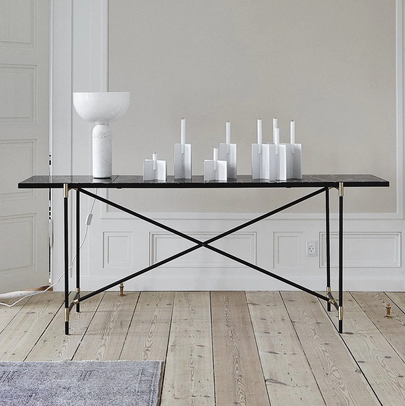 Console en marbre blanc 184 cm - HANDVÄRK