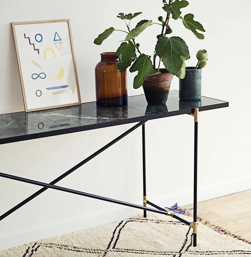 Console en marbre blanc 184 cm - HANDVÄRK