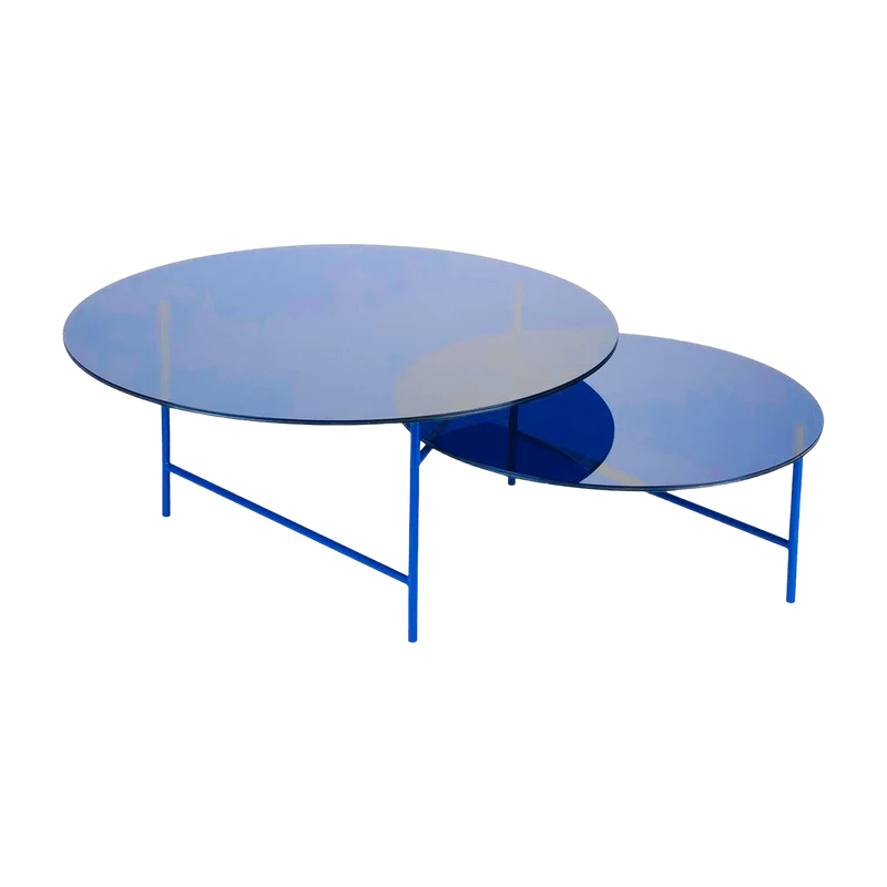 Table basse en verre Bleu Zorro - La Chance