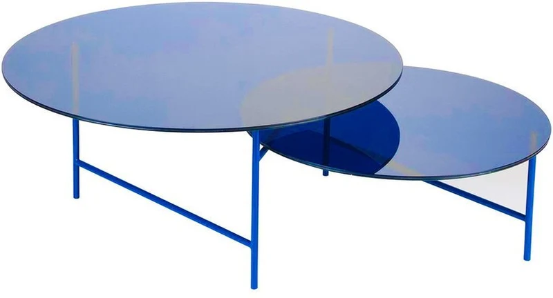 Table basse en verre Bleu Zorro - La Chance