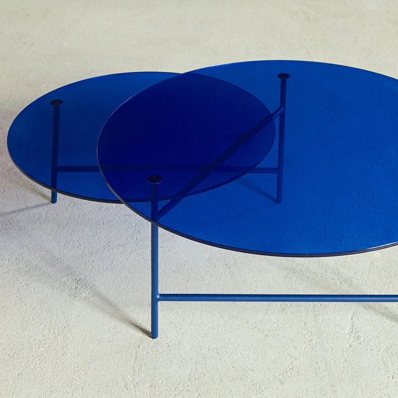 Table basse en verre Bleu Zorro - La Chance