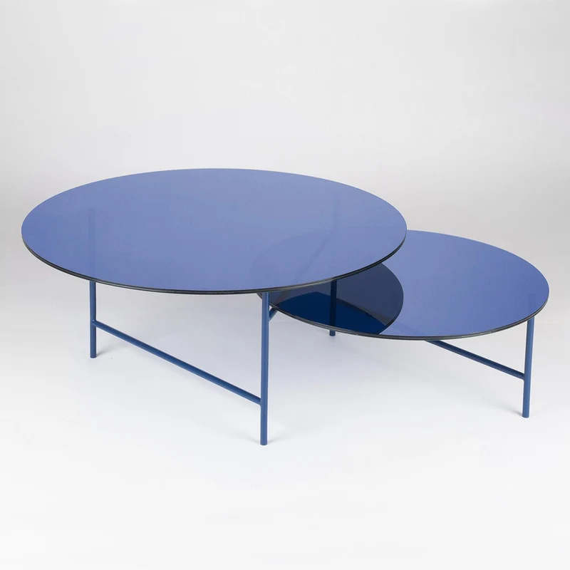 Table basse en verre Bleu Zorro - La Chance