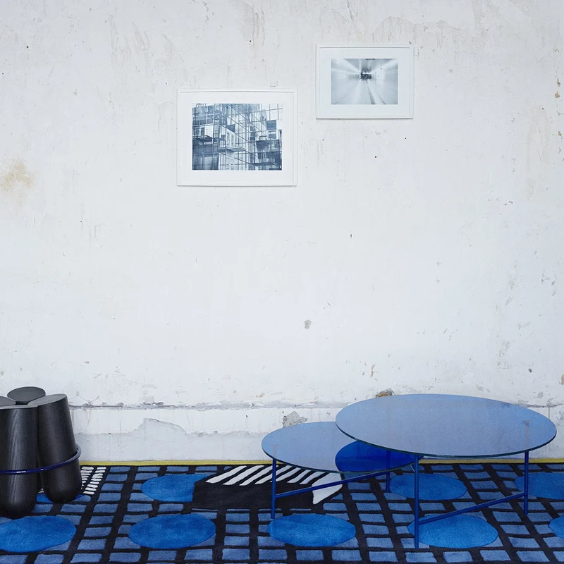 Table basse en verre Bleu Zorro - La Chance