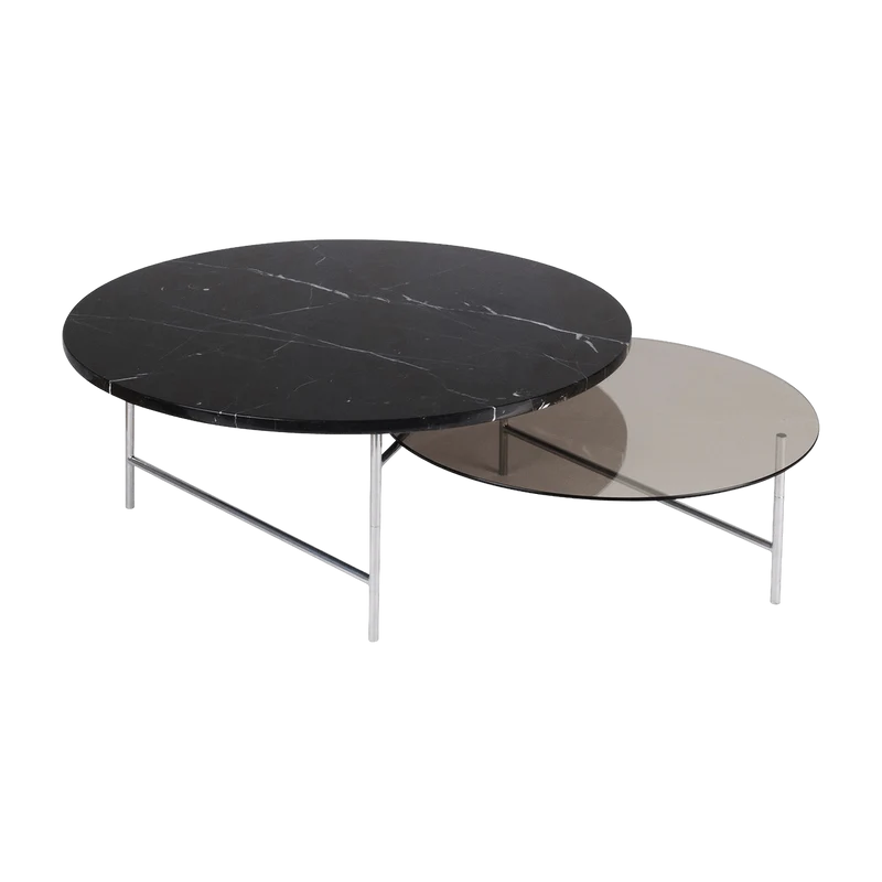 Table basse en verre et marbre Zorro - La Chance