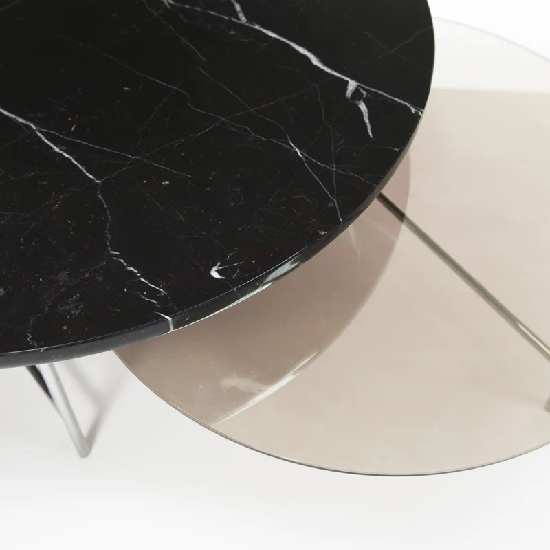 Table basse en verre et marbre Zorro - La Chance