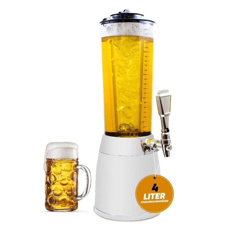 Biertower 4L Trinksäule mit Kühlung – Party-Zapfsäule für Bier & Drinks