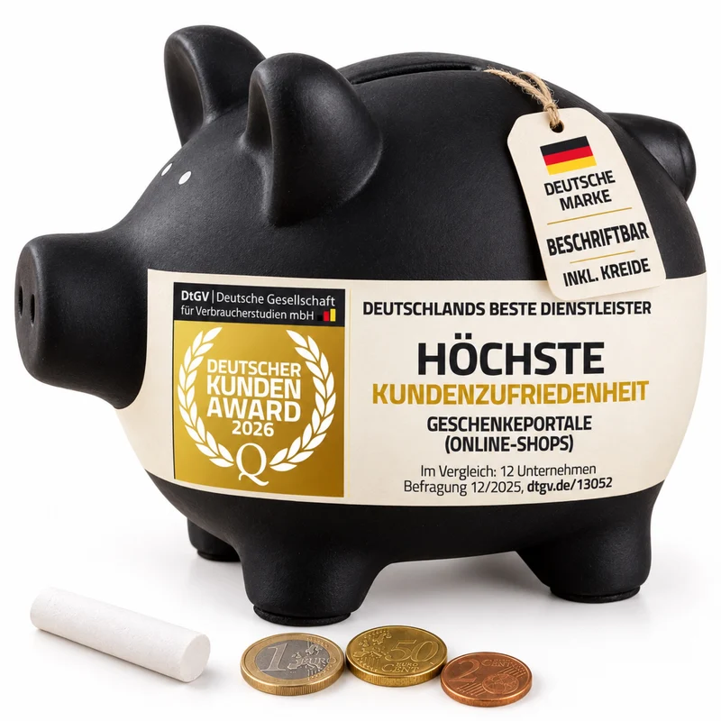 Keramik-Sparschwein zum Beschriften - Spardose mit Kreide