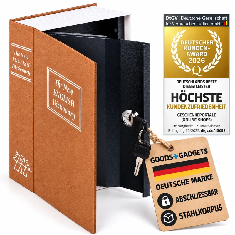 Buchtresor abschließbar – Diskreter Buchsafe mit Geheimfach