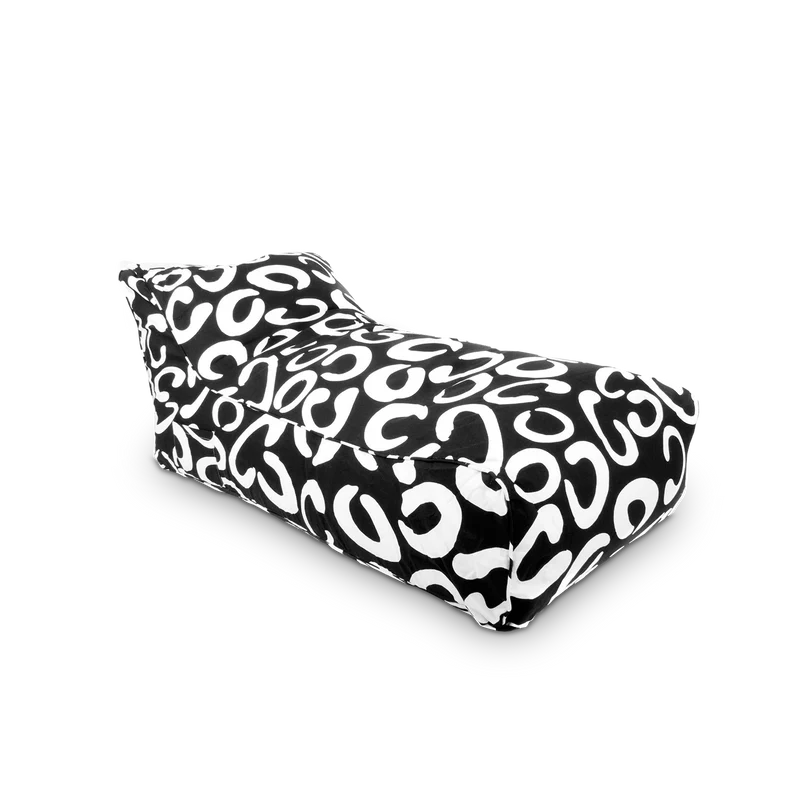 Smoothy Sitzsack - Sitzkissen Lounge Daybed - Black & White