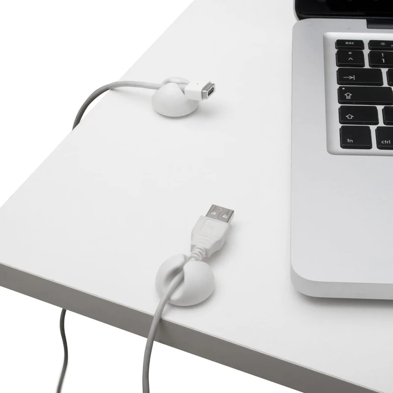 6x Kabelclips für Schreibtisch - Selbstklebende Kabelhalterung