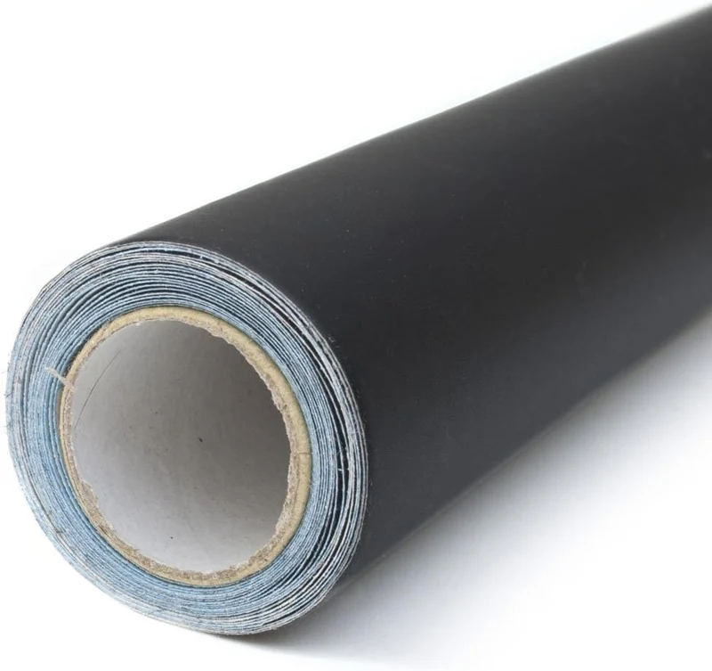 Tafelfolie Selbstklebend Schwarz 200x45cm - Matte Kreidefolie