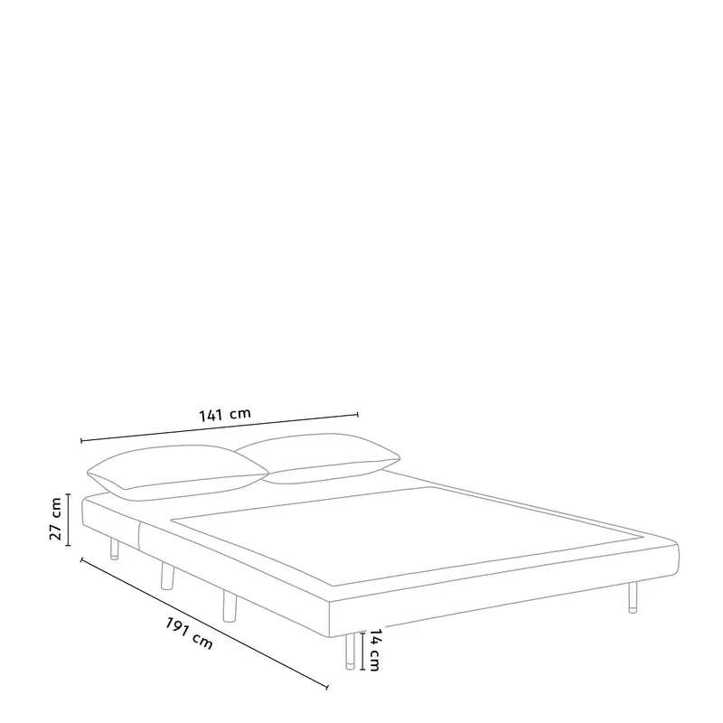 Iowa II Schlafsofa – 2 Sitzer