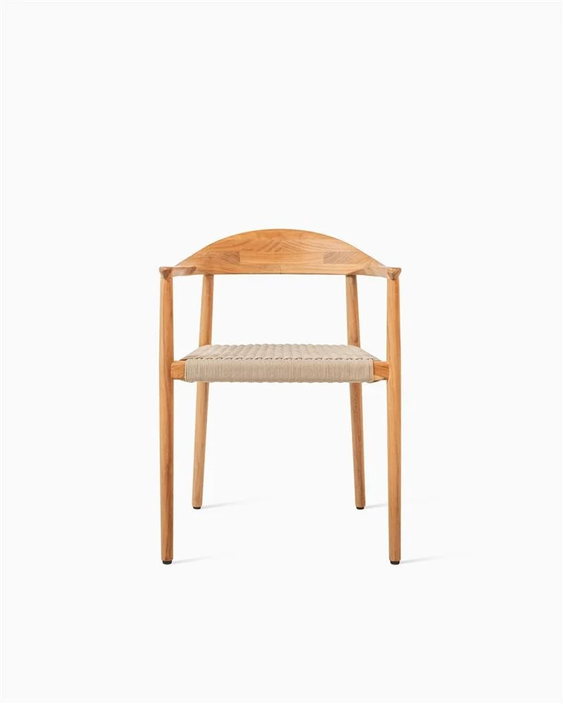 Chaise d'extérieur en en teck massif et corde 55x57x74cm Fika - Vincent Sheppard