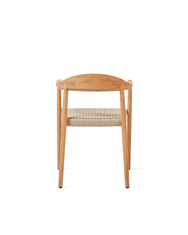 Chaise d'extérieur en en teck massif et corde 55x57x74cm Fika - Vincent Sheppard