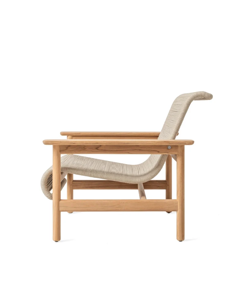 Fauteuil d'extérieur en teck et tressé beige 80x87x74cm Tomus - Vincent Sheppard