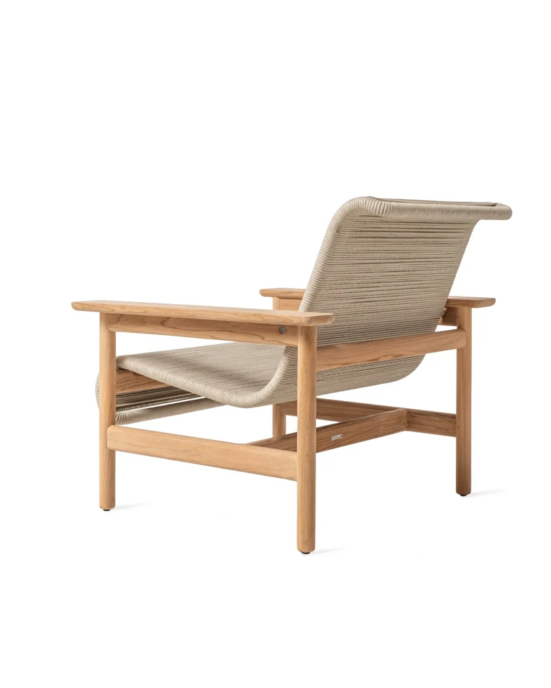 Fauteuil d'extérieur en teck et tressé beige 80x87x74cm Tomus - Vincent Sheppard