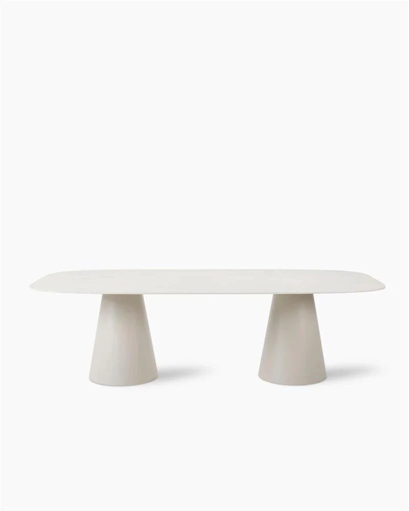 Table à manger rectangulaire en céramique crème et le plateau portland 280x120x75cm Sandro - Vincent Sheppard
