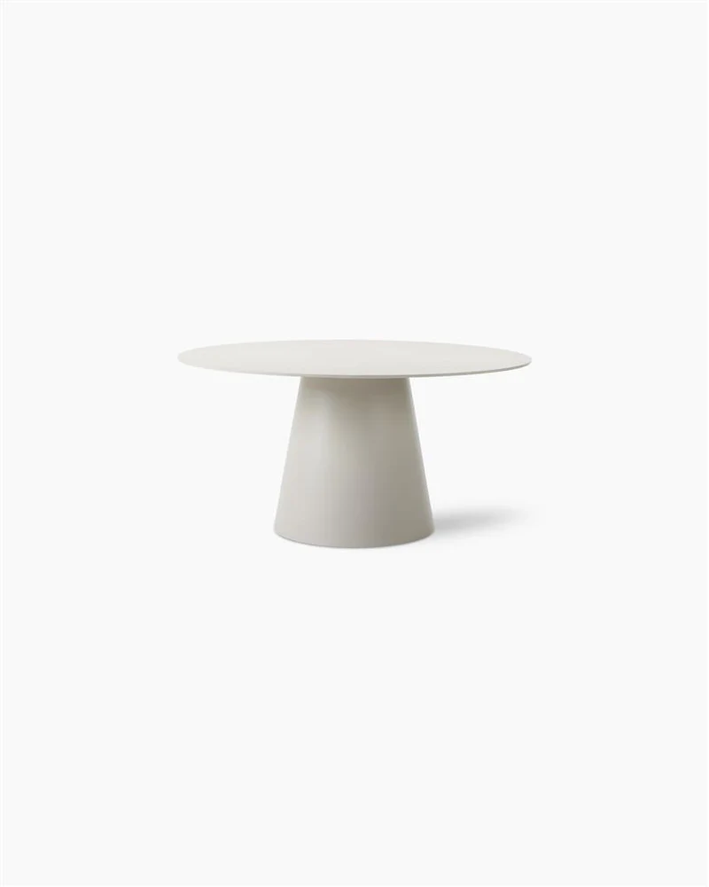 Table à manger ronde en céramique crème et le plateau portland 150x75cm Sandro - Vincent Sheppard