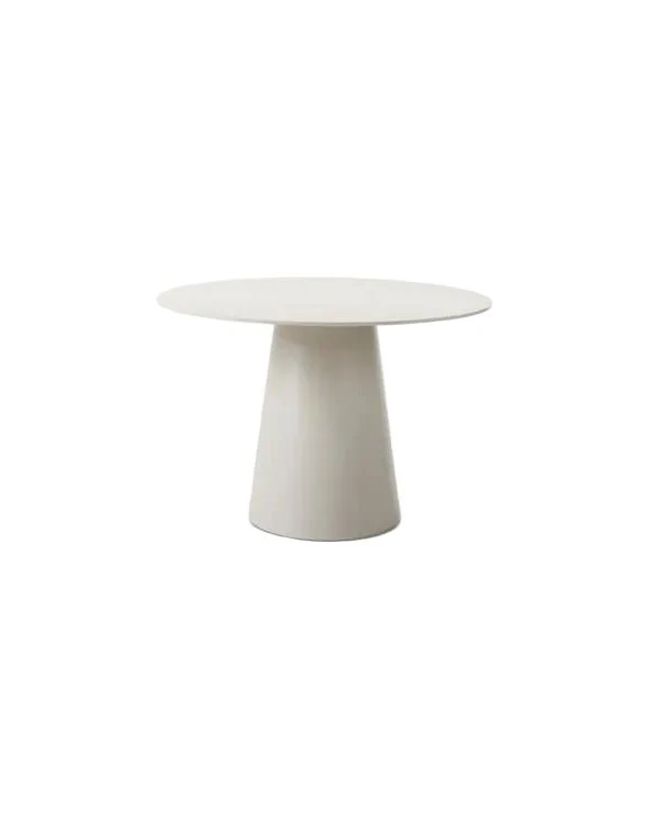 Table à manger ronde en céramique crème et le plateau portland 120x75cm Sandro - Vincent Sheppard