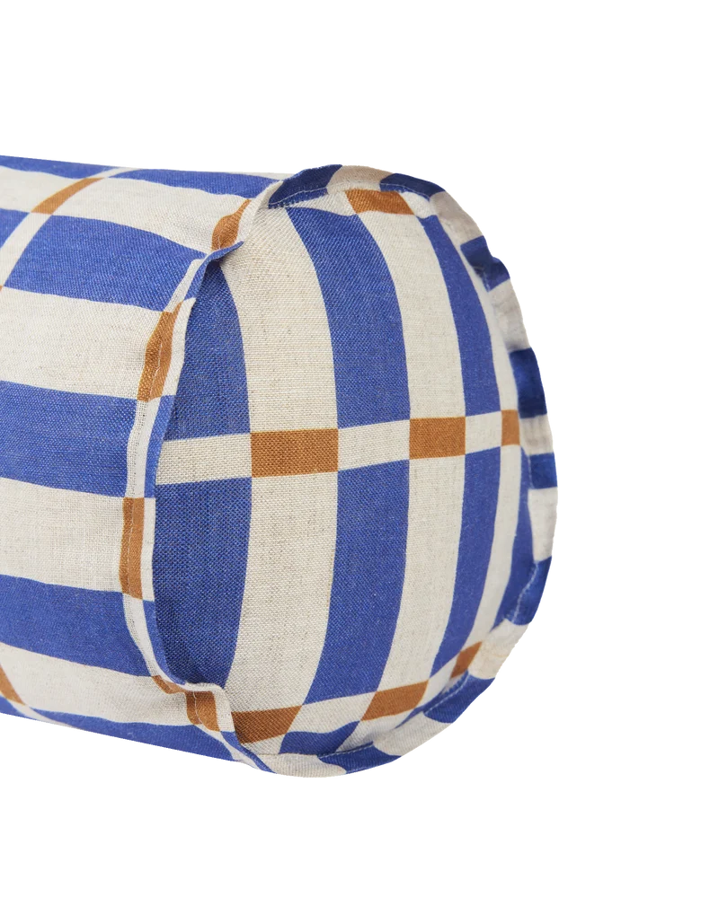 Cylinder cushion in french linen Cliff