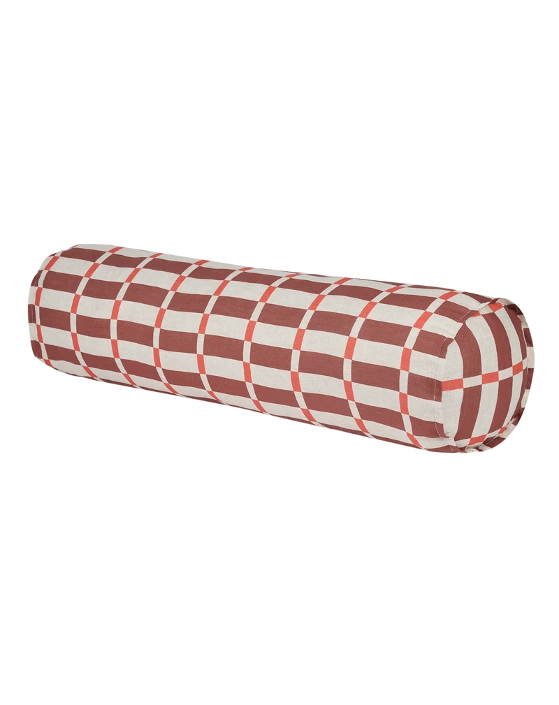 Cylinder cushion in french linen Cliff