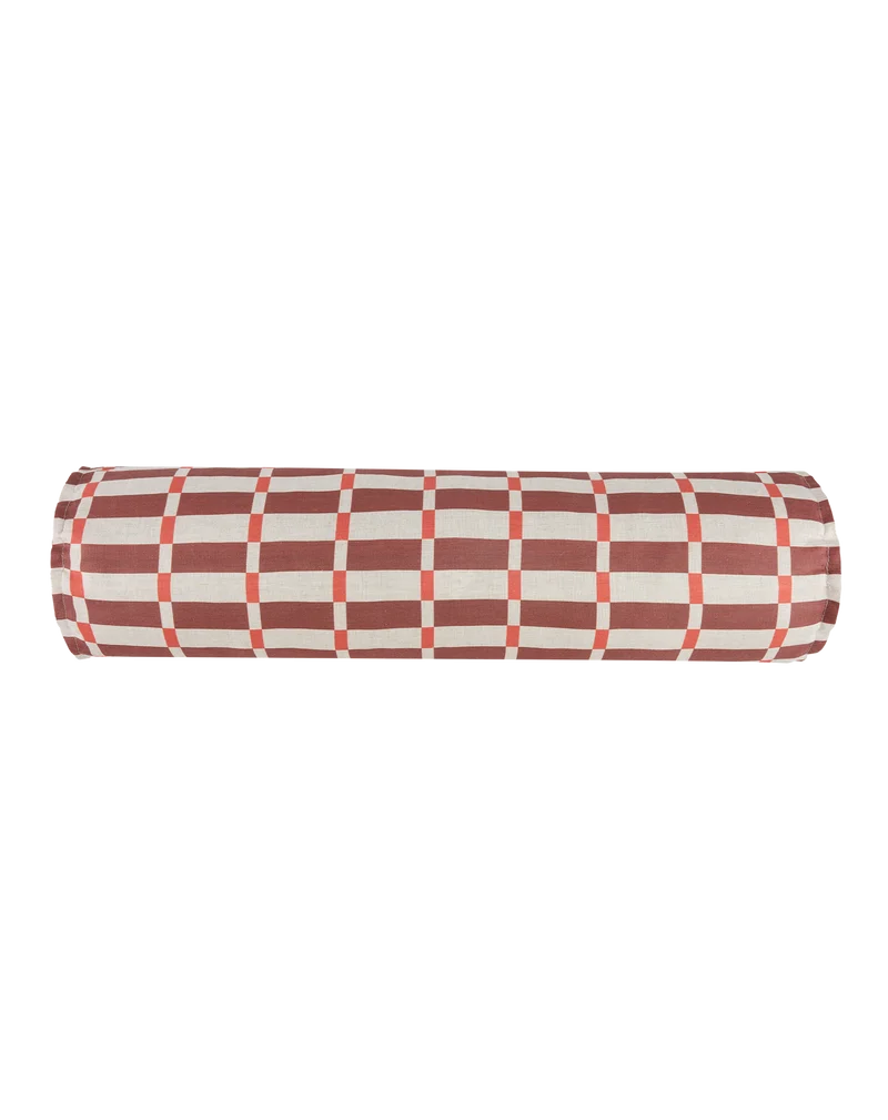 Cylinder cushion in french linen Cliff