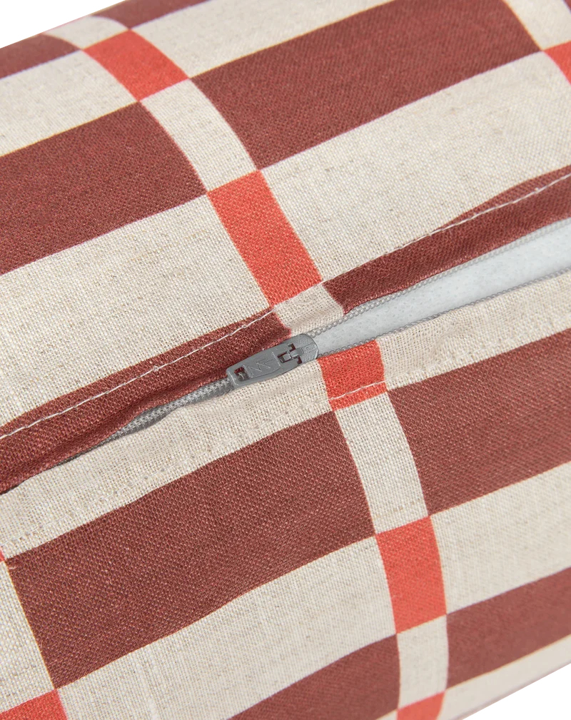 Cylinder cushion in french linen Cliff