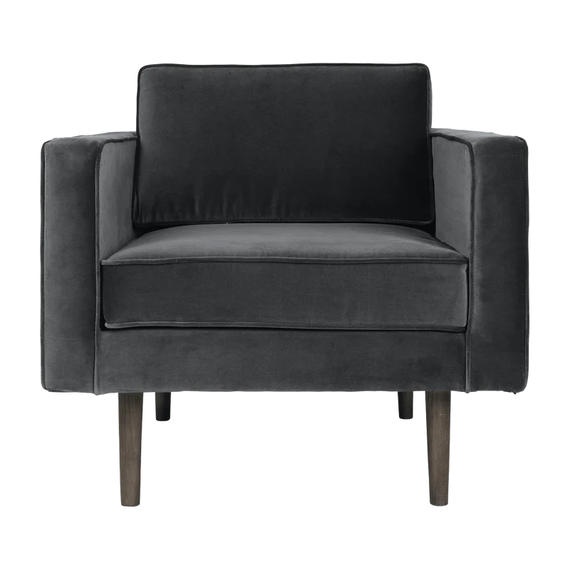 Fauteuil en velours anthracite Wind - Broste Copenhagen