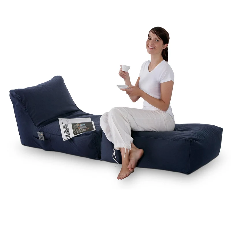 Smoothy Sitzsack - Sitzkissen Liege Lounge Folder - Blauu