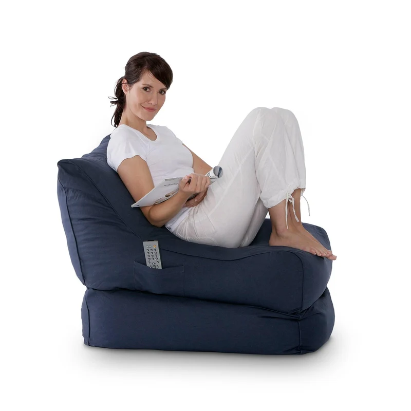Smoothy Sitzsack - Sitzkissen Liege Lounge Folder - Blauu