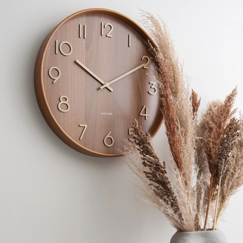 Pure Wanduhr Ø40 cm Lindenholz