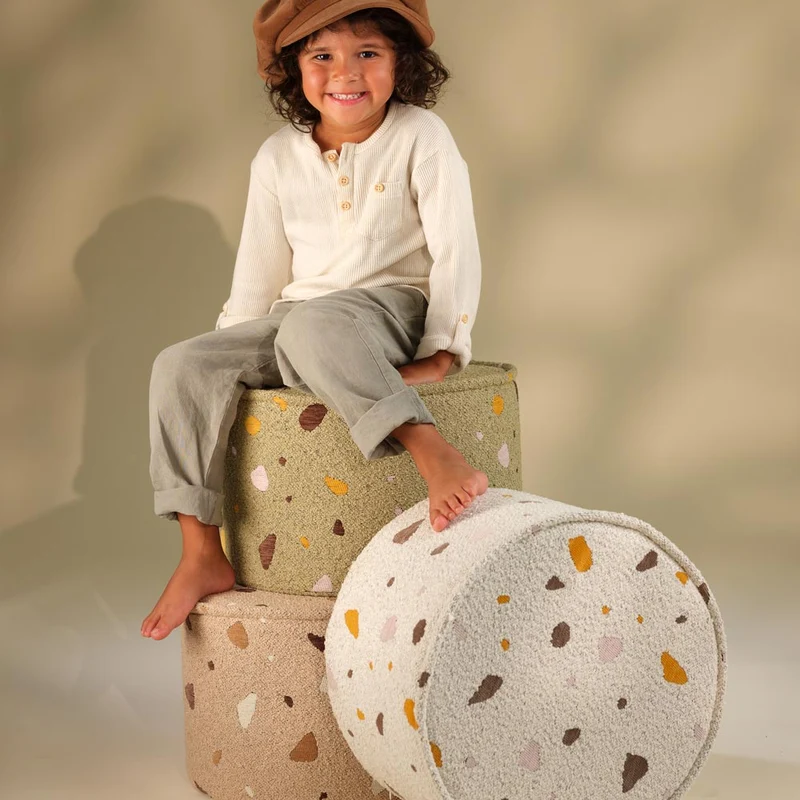Pouf im Terrazzo Design