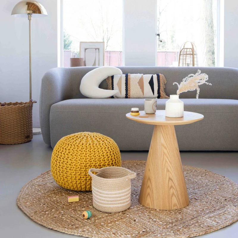 Pouf Buddy in Häkeloptik, 40 cm