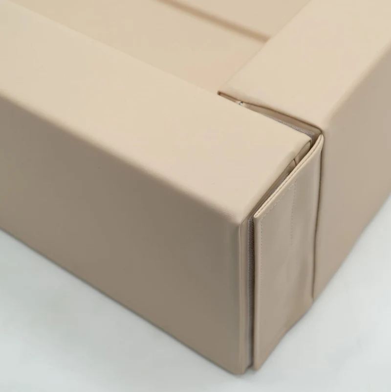 Bällebad quadratisch 120 x 120 cm Kunstleder, Beige