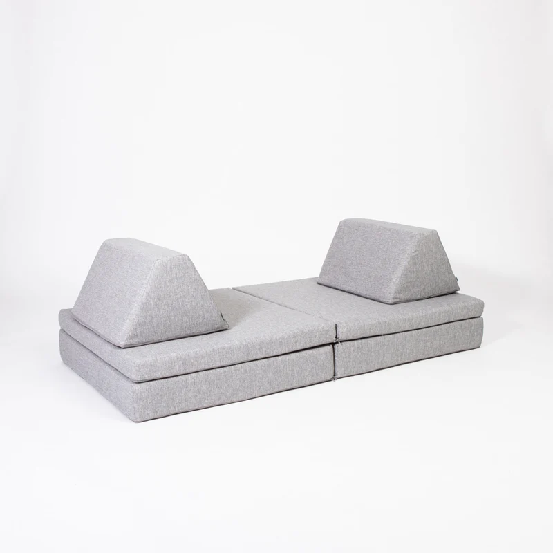 Spielmatratzen-Sofa Set 4-teilig Grau, handgefertigt
