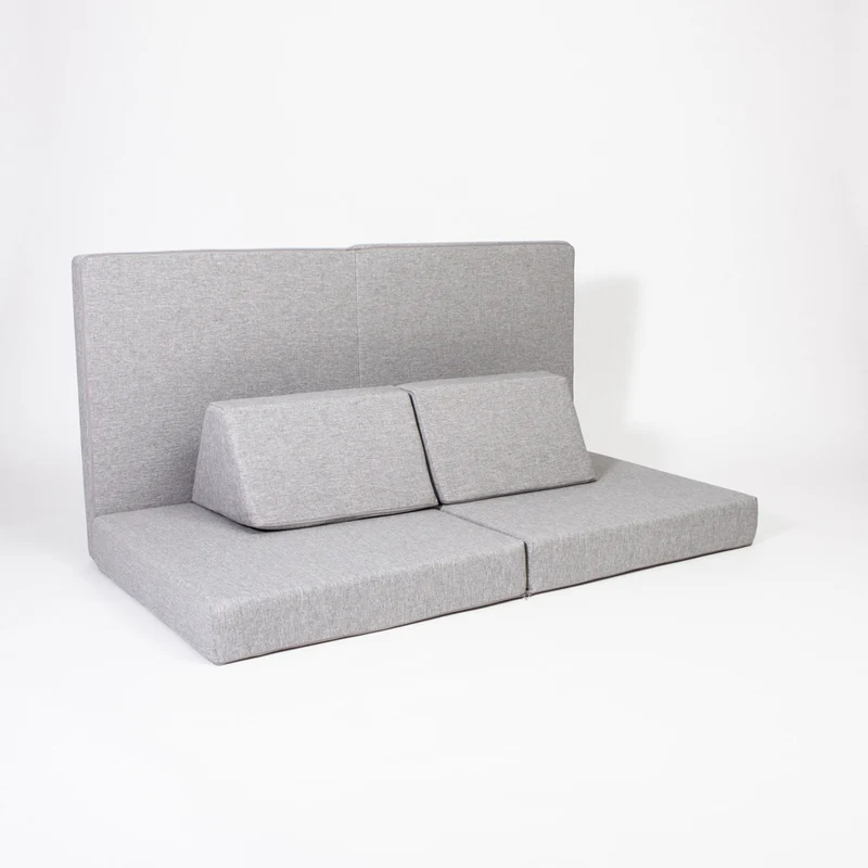 Spielmatratzen-Sofa Set 4-teilig Grau, handgefertigt