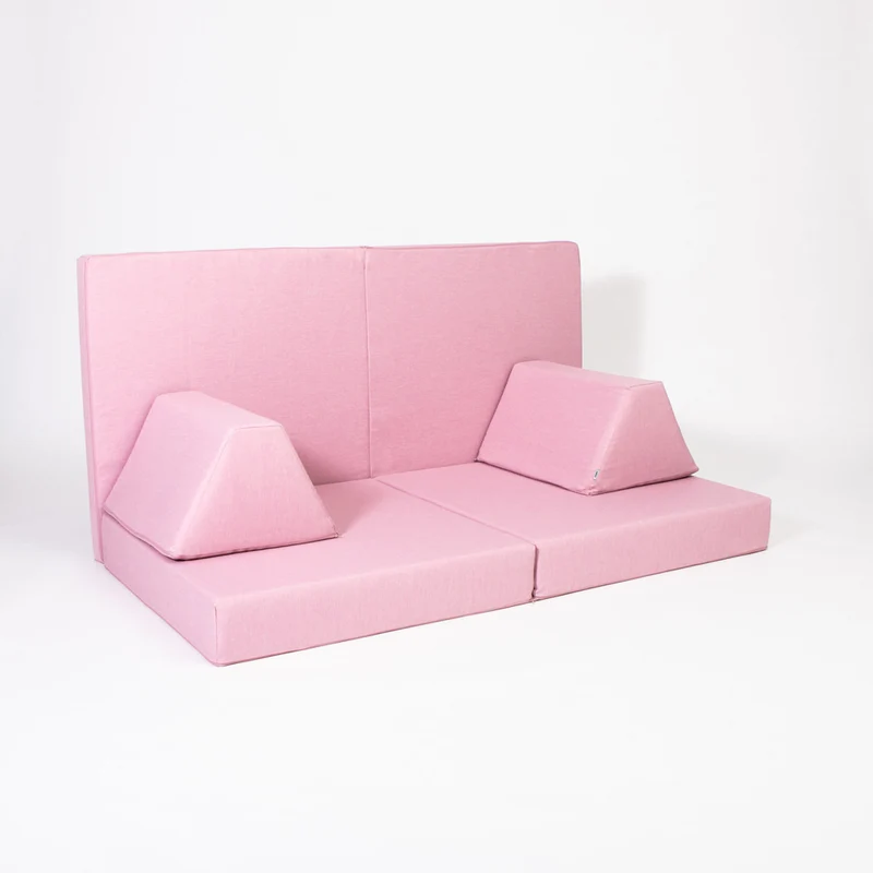 Spielmatratzen-Sofa Set 4-teilig Pink, handgefertigt