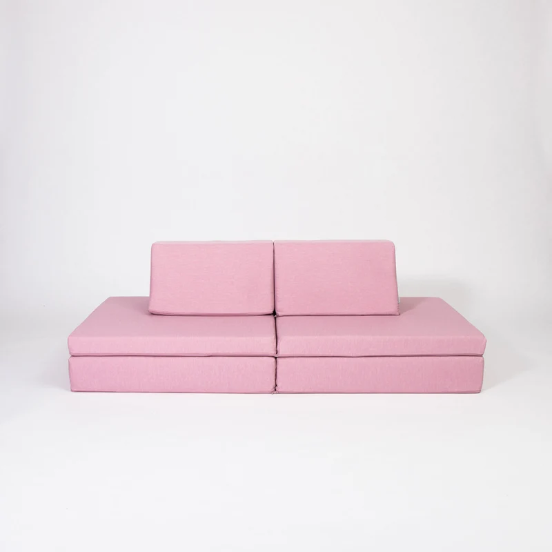 Spielmatratzen-Sofa Set 4-teilig Pink, handgefertigt