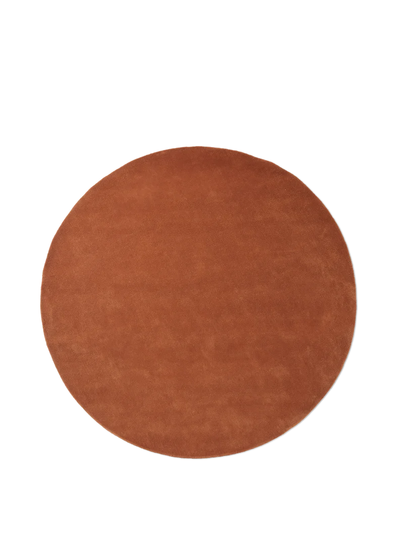 Ferm Living Stille Tufting-Teppich - Ø240 - Red Brown